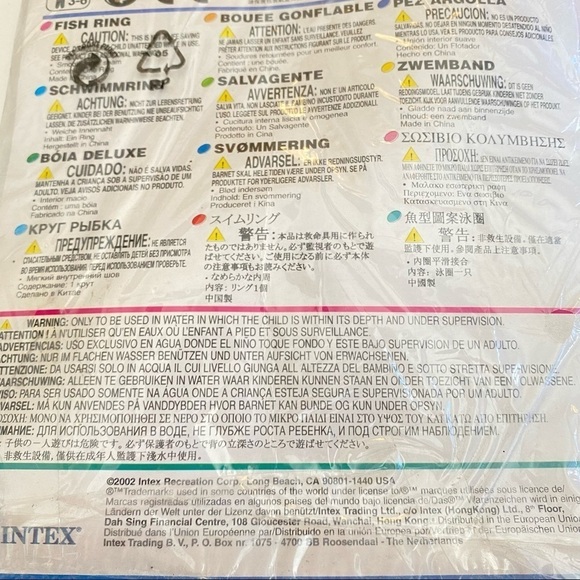 Vintage Intex Pink Tropical Fish Ring 31” Swim - Picture 3 of 4